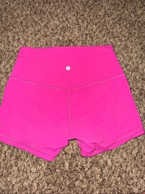 lululemon align athletica Bright Pink High-Rise Bike Shorts